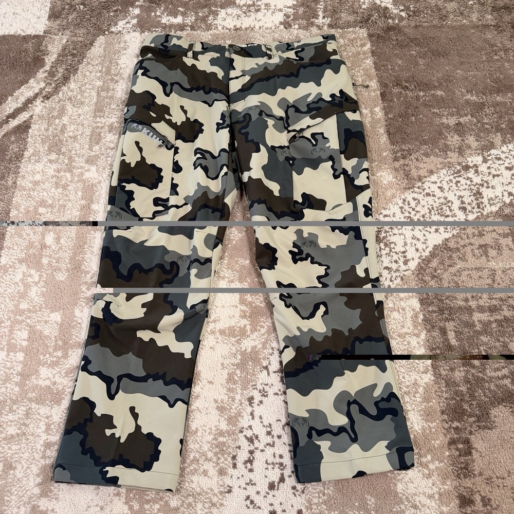 KUIU Attack Style Pants Mens 38x31 Vias Camo Hunting Softshell Performance